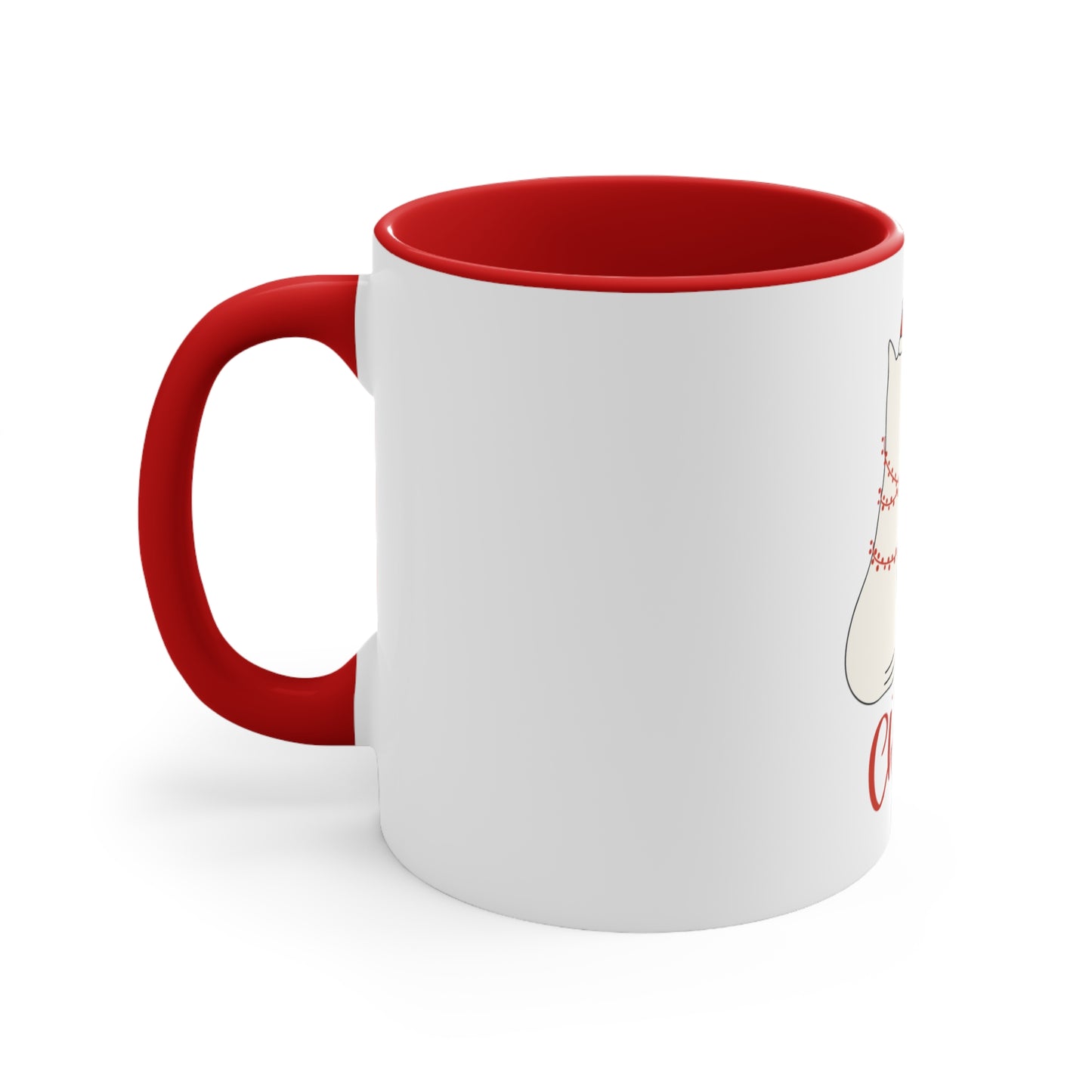 Eine tierische Kaffeetasse / Kaffeebecher "Marry Christmas - Black and white cat"