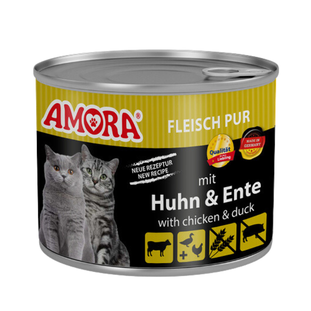 AMORA Katten puur vlees met kip en eend