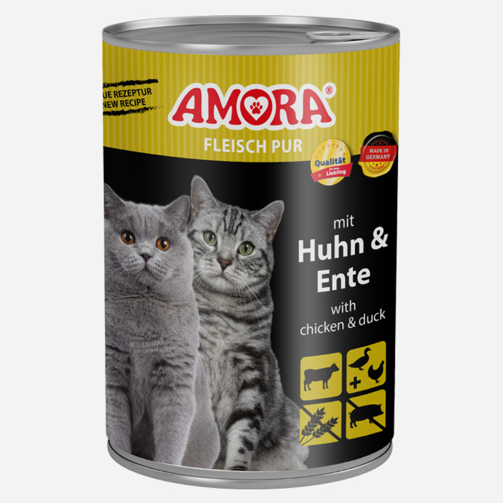 AMORA Katten puur vlees met kip en eend