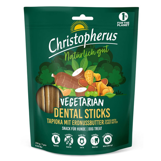 Christopherus Vegetarian - Dental Stick Tapioka mit Erdnussbutter