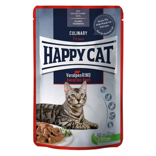 Happy Cat Pouches Meat in Sauce - Culinary Voralpen-Rind
