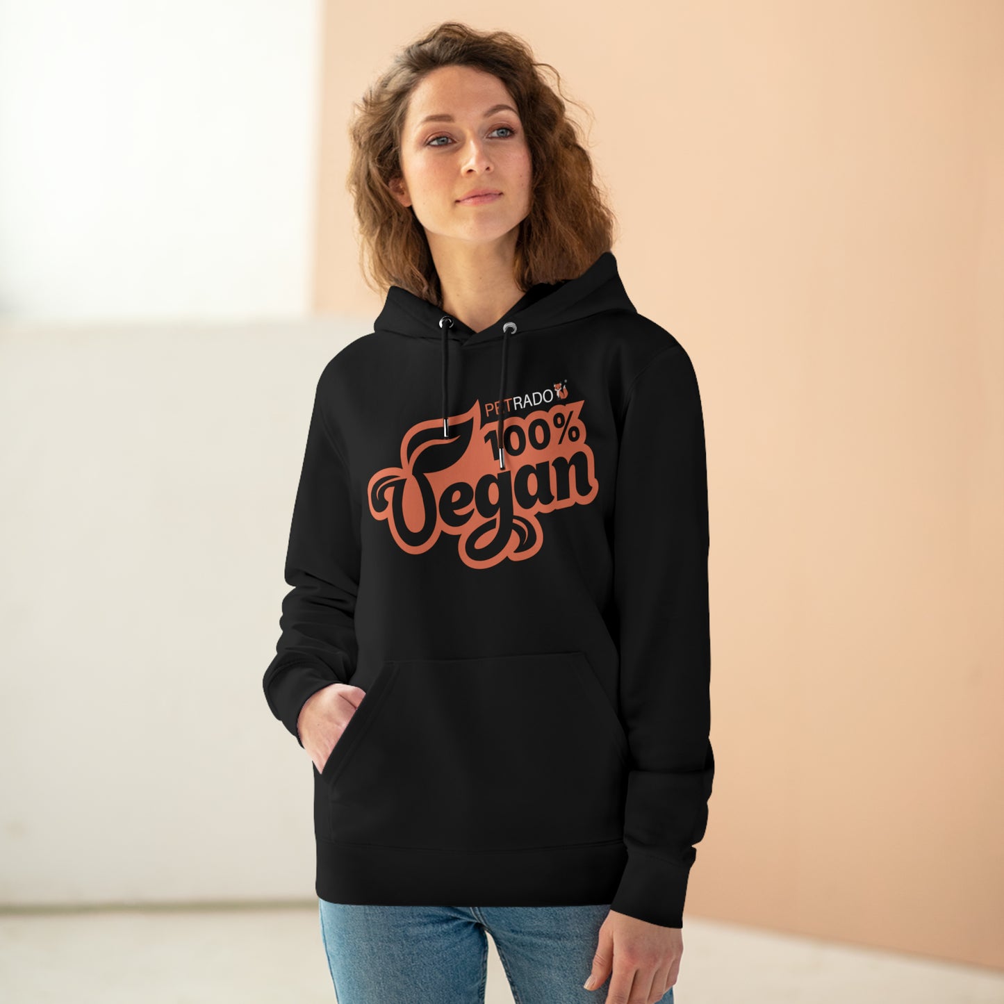 PETRADO Unisex Cruiser-hoodie "100% VEGAN"
