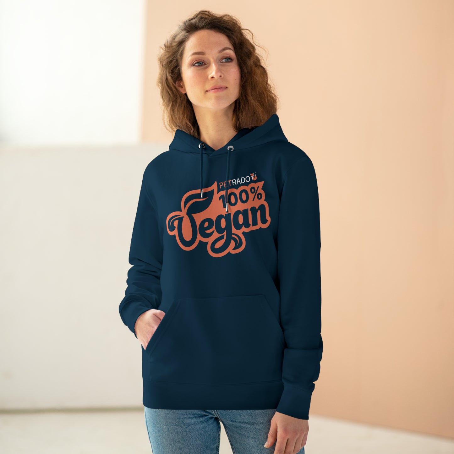PETRADO Unisex Cruiser-hoodie "100% VEGAN"