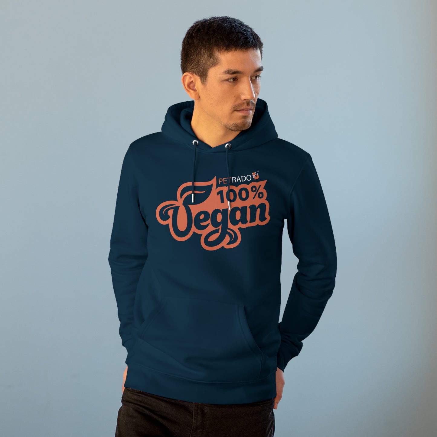 PETRADO Unisex Cruiser-hoodie "100% VEGAN"