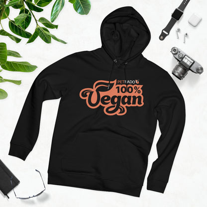 PETRADO Unisex Cruiser-hoodie "100% VEGAN"