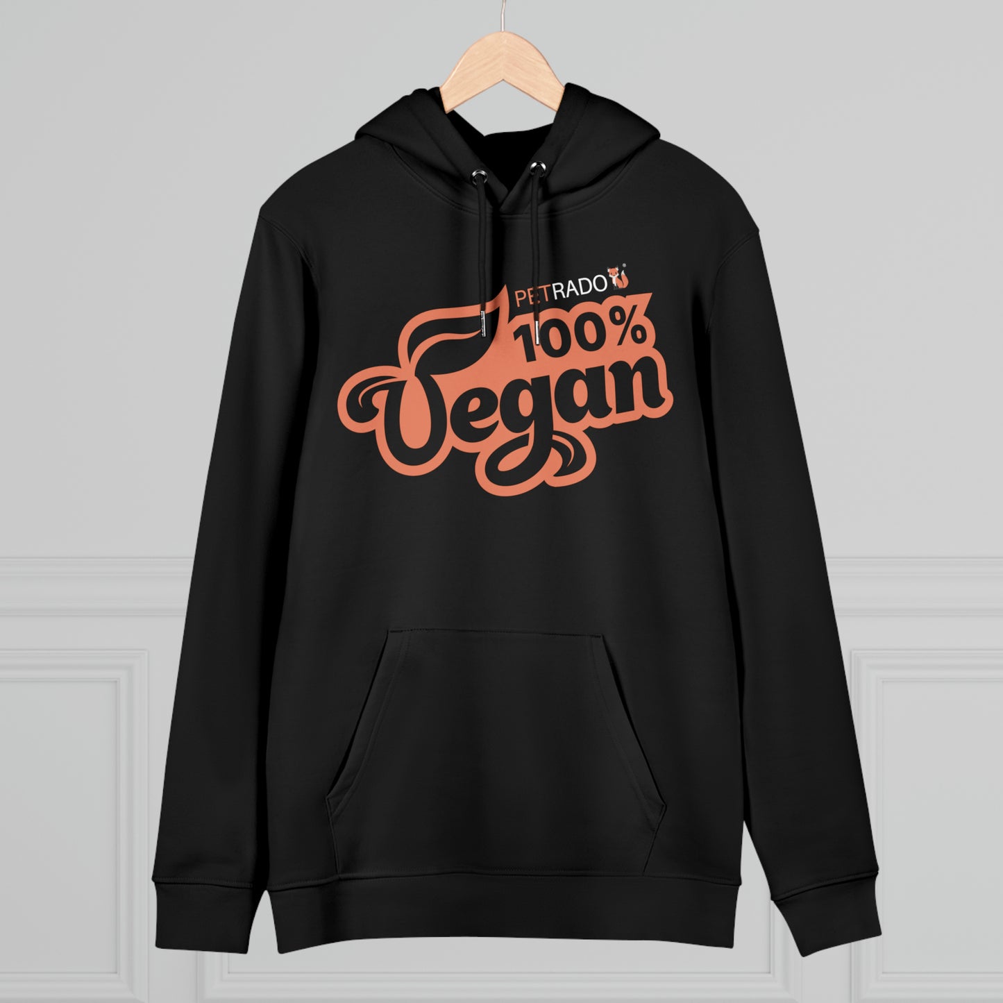 PETRADO Unisex Cruiser-hoodie "100% VEGAN"