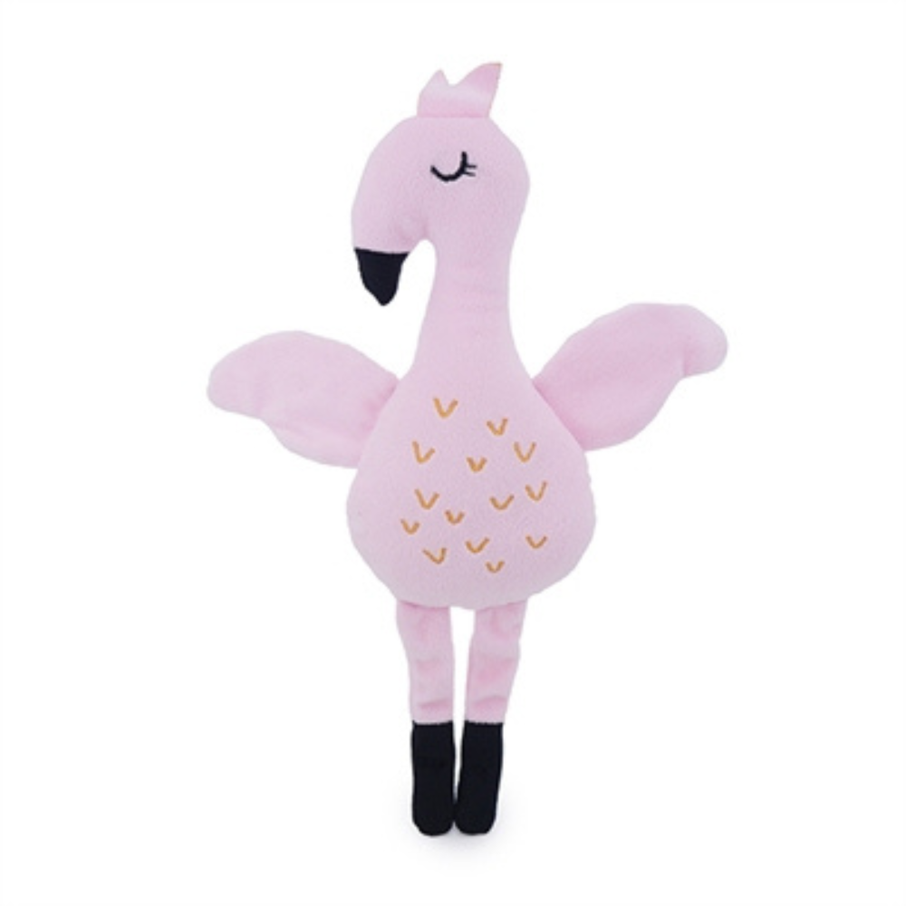 Palissander grijpspeelgoed Eco Flamingo