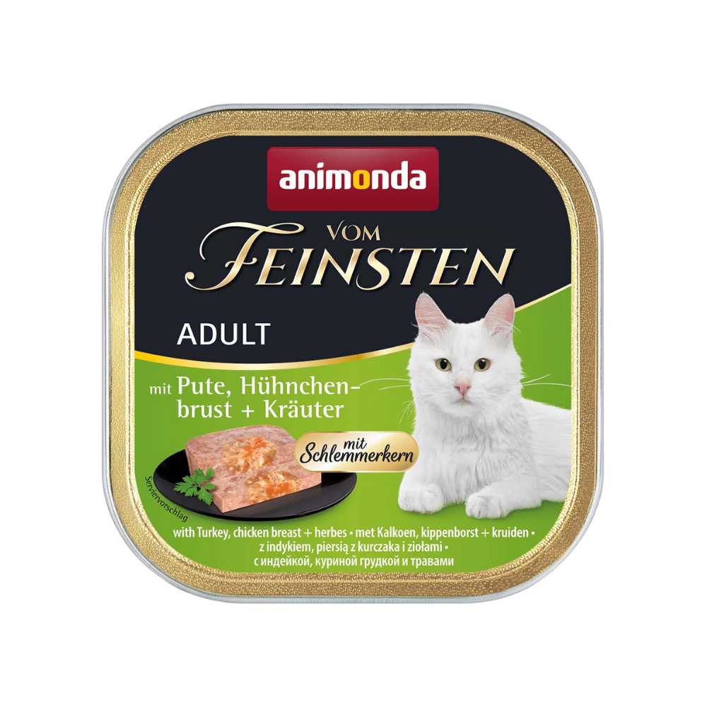 Animonda Vom Feinsten Adult Schlemmerkern mit Pute, Hähnchenbrust + Kräutern