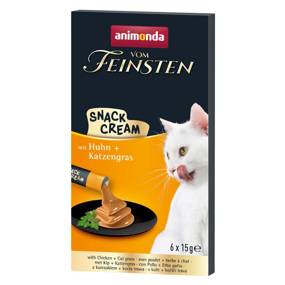 Animonda op zijn best Snackcrème voor volwassenen met kip + kattengras