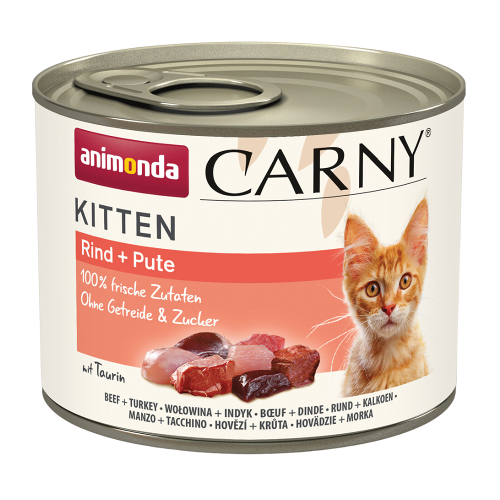 Animonda Carny Kitten rundvlees + kalkoen