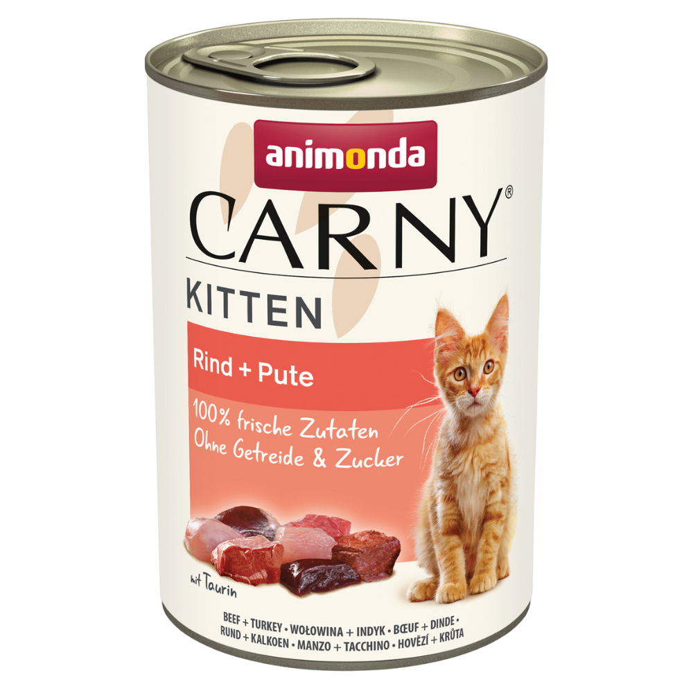 Animonda Carny Kitten rundvlees + kalkoen