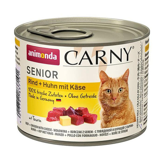 Animonda Carny Senior Rind & Huhn & Käse 6x200 g - Verpackung Vorderseite - petrado.de