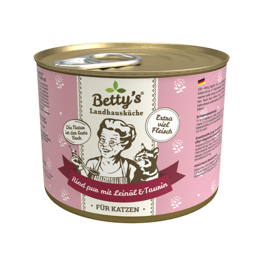 Betty`s Country House Kitchen puur kattenrundvlees met lijnolie