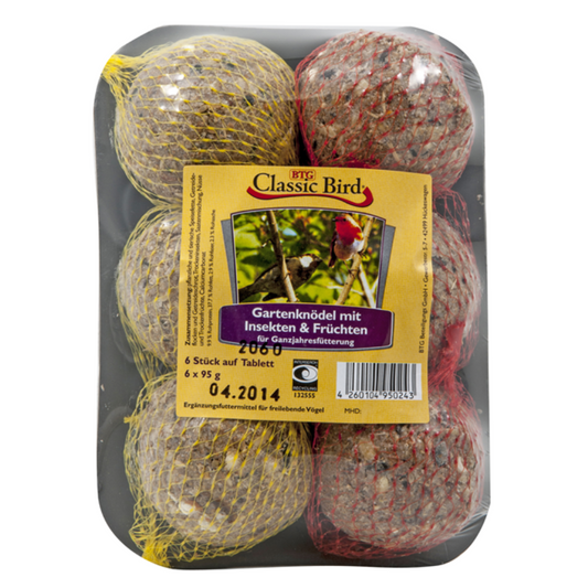 Klassieke Vogeltuin Dumplings Insecten + Fruit Dienblad van 6
