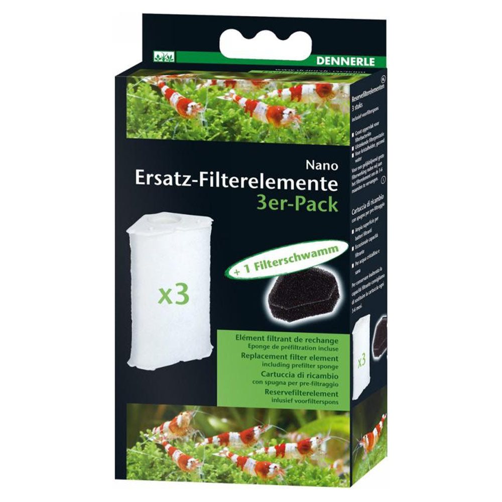 Dennerle Ersatz-Filterelement (3er Pack) - Verpackung Vorderseite - petrado.de