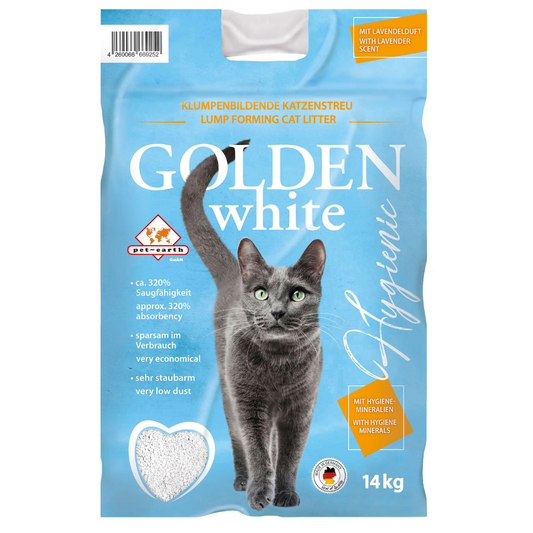 GOLDEN white - mit Lavendelduft Katzenstreu