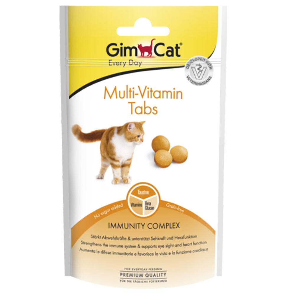GimCat Multi-Vitamin Tabs 40 g - Verpackung Vorderseite - petrado.de