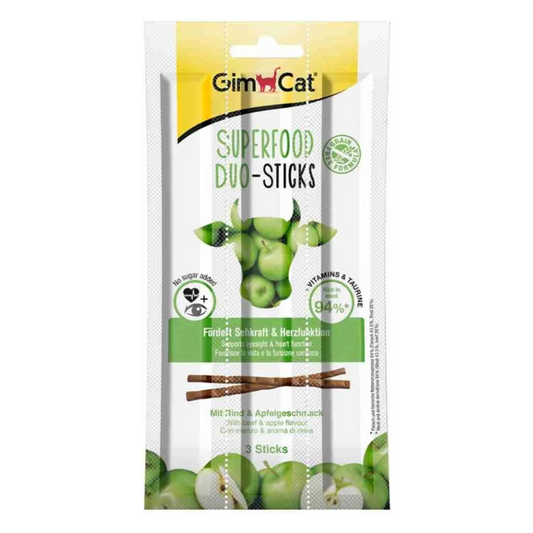 GimCat Superfood Duo Sticks Appel met Rundvlees 3 stuks