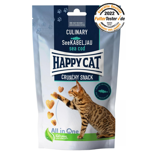 Happy Cat Culinaire Krokante Snack Zeekabeljauw
