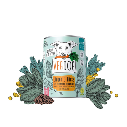 VEGDOG ADULT LINSEN & HIRSE