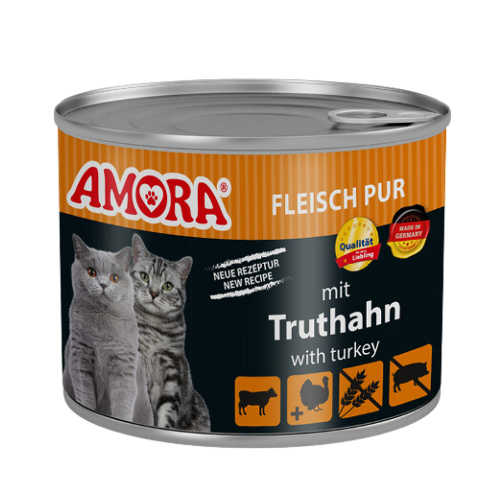 AMORA Cat Fleisch pur mit Truthahn
