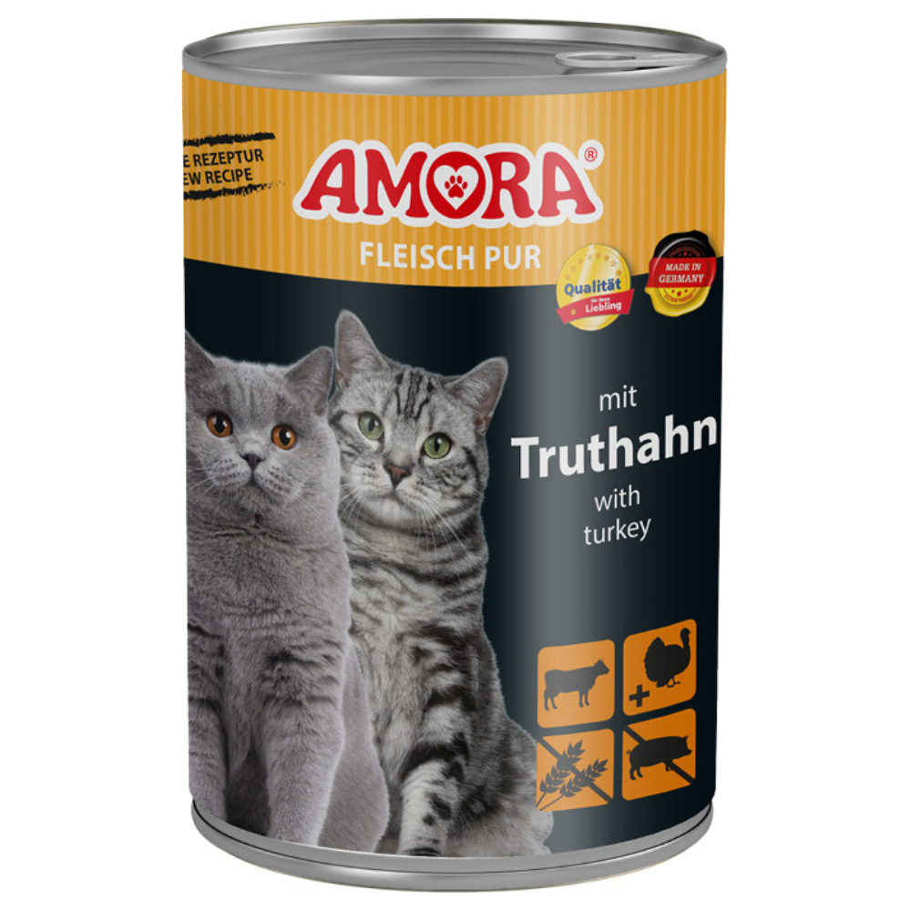 AMORA Cat Fleisch pur mit Truthahn